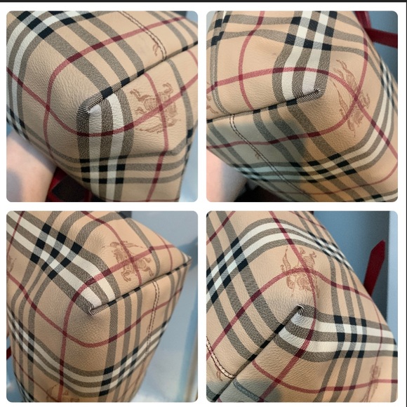 ❌SOLD❌Authentic Burberry tote with red leather - Picture 13 of 17